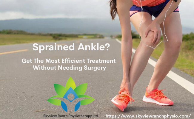 Physiotherapy Treatment for sprained ankle at skyview ranch physiotherapy NE Calgary